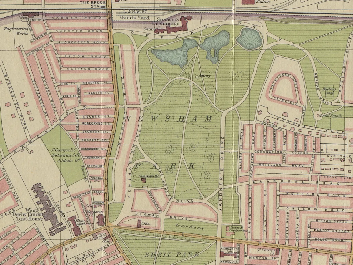 Extract of map 1910: Bartholomew’s Plan of Liverpool